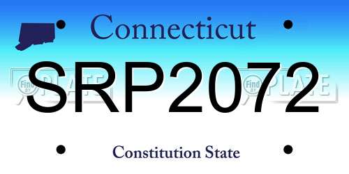 SRP2072 Connecticut License Plate
