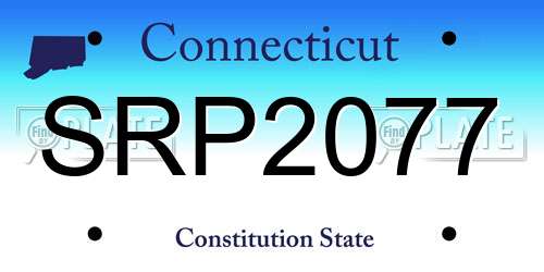 SRP2077 Connecticut License Plate