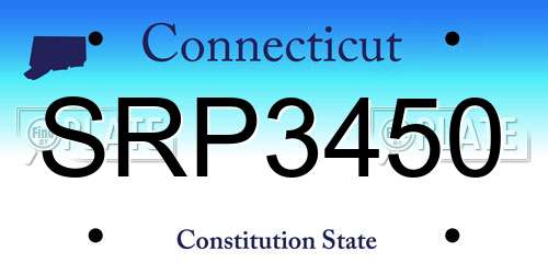 SRP3450 Connecticut License Plate