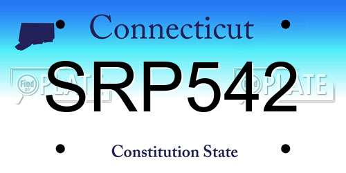 SRP542 Connecticut License Plate