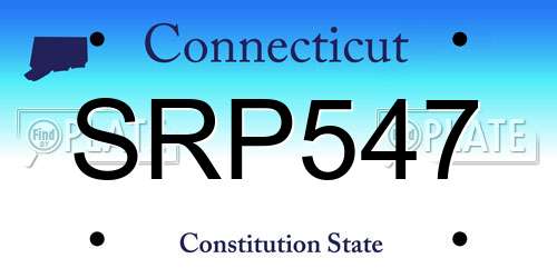 SRP547 Connecticut License Plate