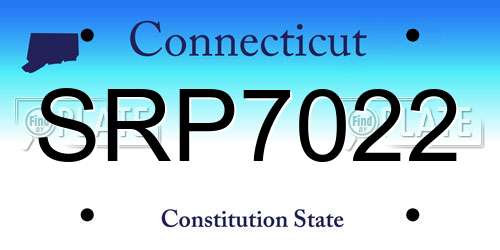 SRP7022 Connecticut License Plate