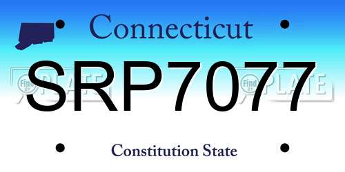 SRP7077 Connecticut License Plate