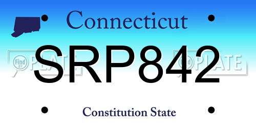 SRP842 Connecticut License Plate