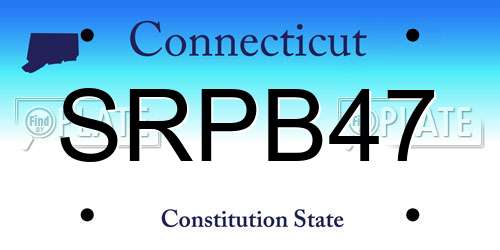 SRPB47 Connecticut License Plate