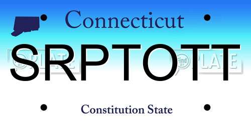 SRPTOTT Connecticut License Plate