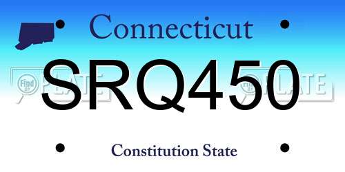 SRQ450 Connecticut License Plate