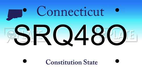 SRQ48O Connecticut License Plate