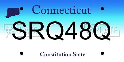 SRQ48Q Connecticut License Plate