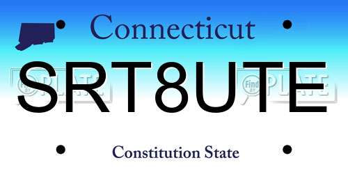 SRT8UTE Connecticut License Plate