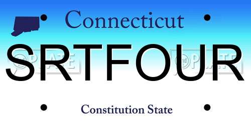 SRTFOUR Connecticut License Plate