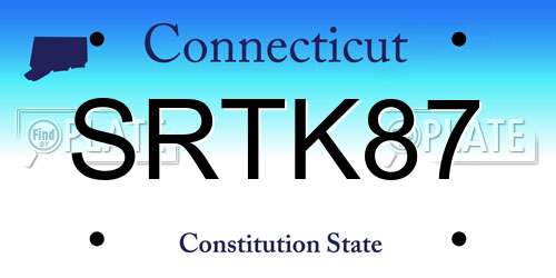 SRTK87 Connecticut License Plate