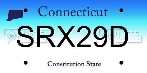 SRX29D Connecticut License Plate