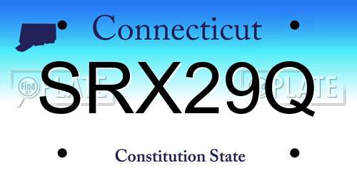 SRX29Q Connecticut License Plate