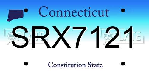 SRX7121 Connecticut License Plate