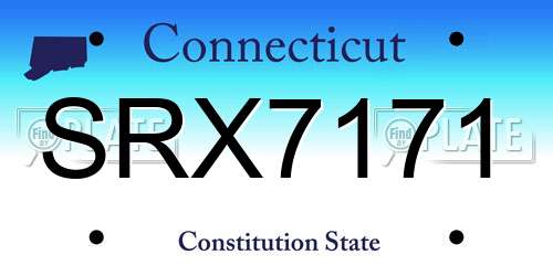 SRX7171 Connecticut License Plate