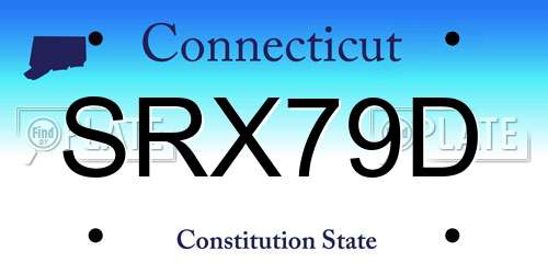SRX79D Connecticut License Plate