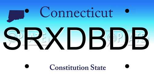 SRXDBDB Connecticut License Plate