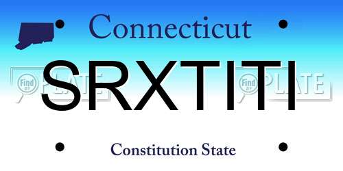 SRXTITI Connecticut License Plate