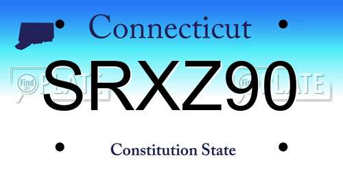 SRXZ90 Connecticut License Plate