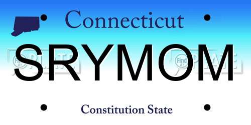 SRYMOM Connecticut License Plate