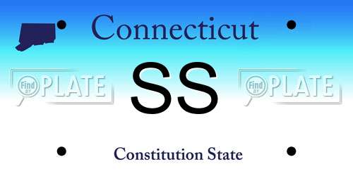 SS Connecticut License Plate