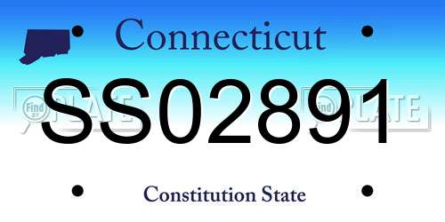 SS02891 Connecticut License Plate