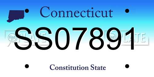 SS07891 Connecticut License Plate