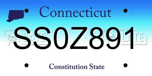 SS0Z891 Connecticut License Plate
