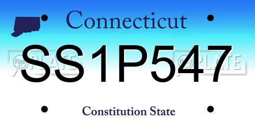 SS1P547 Connecticut License Plate