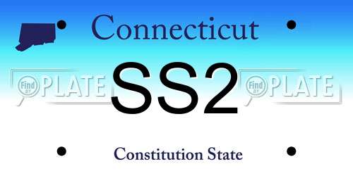SS2 Connecticut License Plate