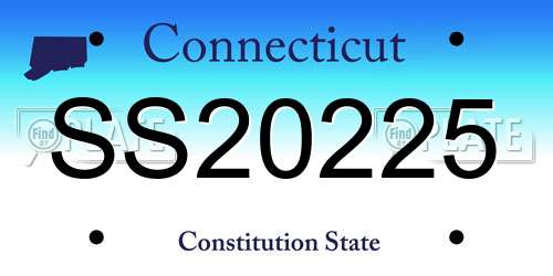SS20225 Connecticut License Plate