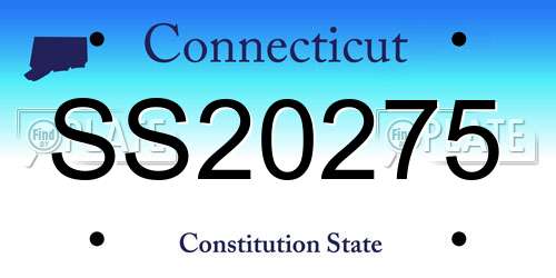 SS20275 Connecticut License Plate