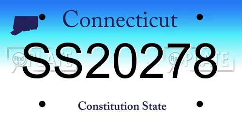 SS20278 Connecticut License Plate