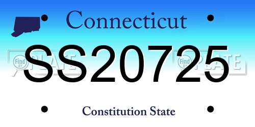 SS20725 Connecticut License Plate
