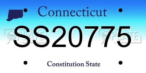 SS20775 Connecticut License Plate