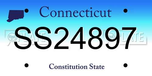 SS24897 Connecticut License Plate