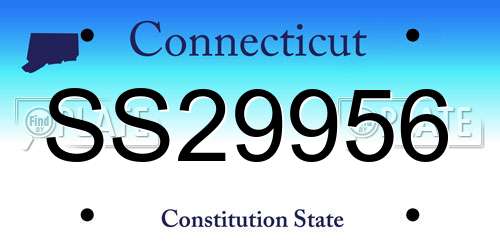 SS29956 Connecticut License Plate