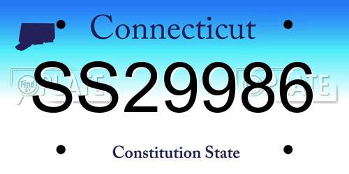 SS29986 Connecticut License Plate