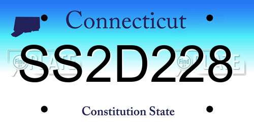 SS2D228 Connecticut License Plate