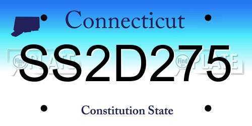 SS2D275 Connecticut License Plate