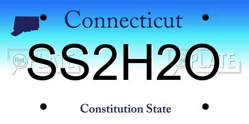 SS2H2O Connecticut License Plate