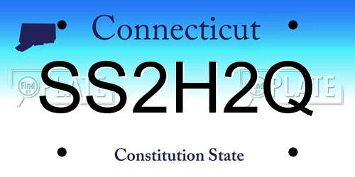 SS2H2Q Connecticut License Plate
