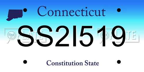 SS2I519 Connecticut License Plate