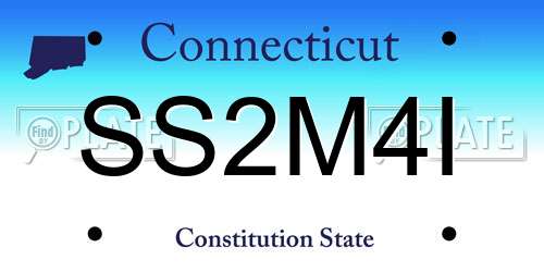 SS2M4I Connecticut License Plate