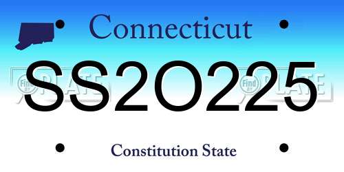 SS2O225 Connecticut License Plate