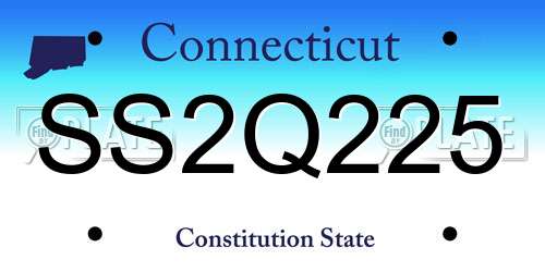 SS2Q225 Connecticut License Plate
