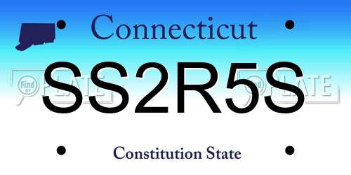 SS2R5S Connecticut License Plate