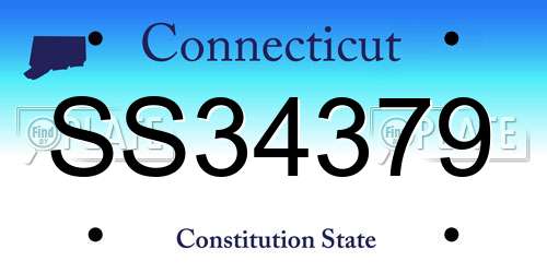 SS34379 Connecticut License Plate