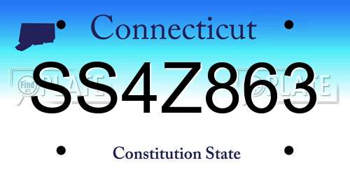 SS4Z863 Connecticut License Plate